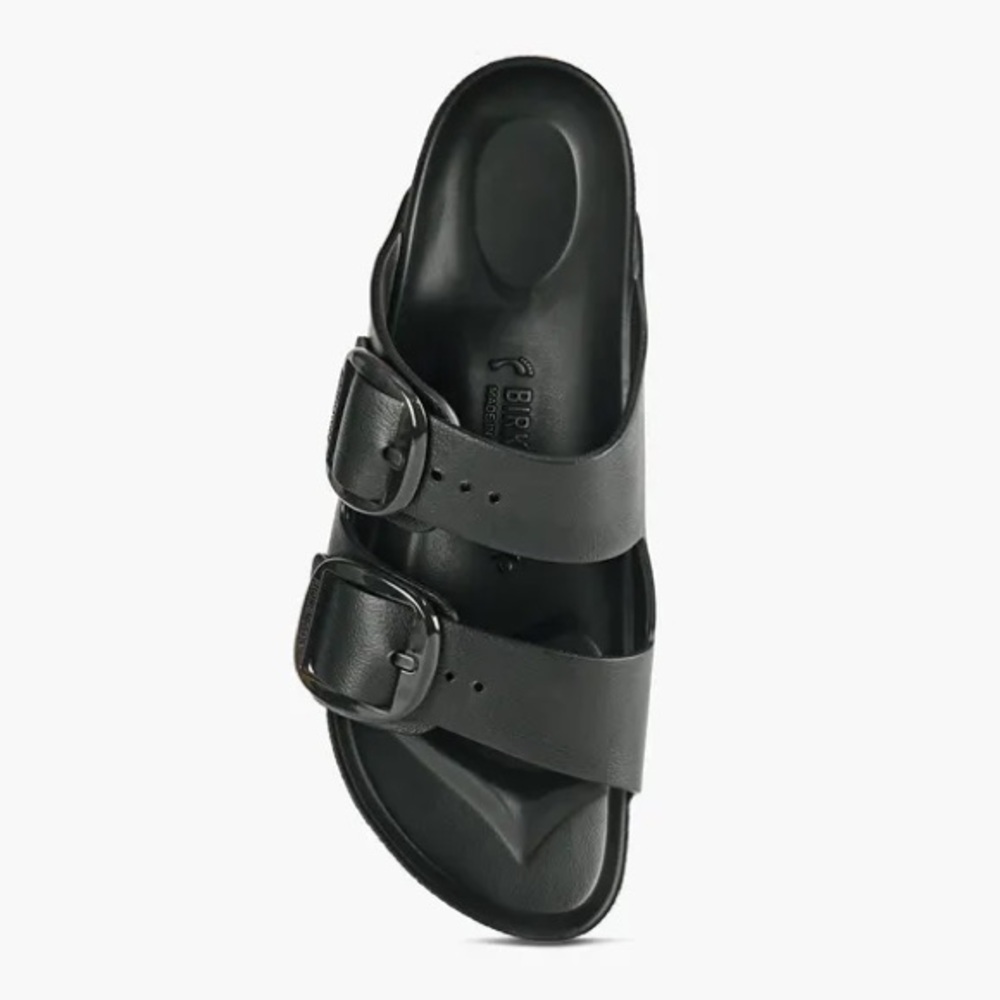Arizona Big Buckle EVA - Black Two Strap Slide Sandals - Picture 5 of 7